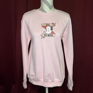 “Boo you W” mean girl ghost sweater NEW